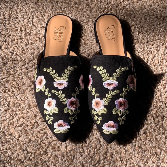 Franco Sarto Shoes - Franco Sarto Embroidered Floral Mule Size 9.5M
